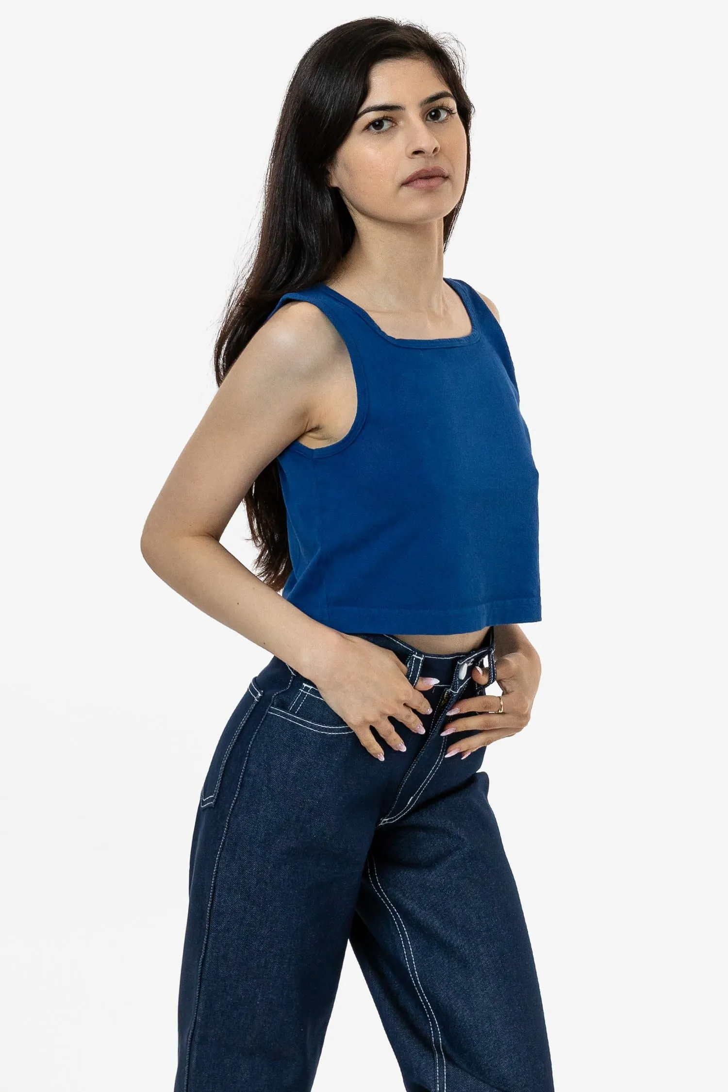 1822GD - Garment Dye Crop Tank sold by los angeles apparel product image thumbnail 2