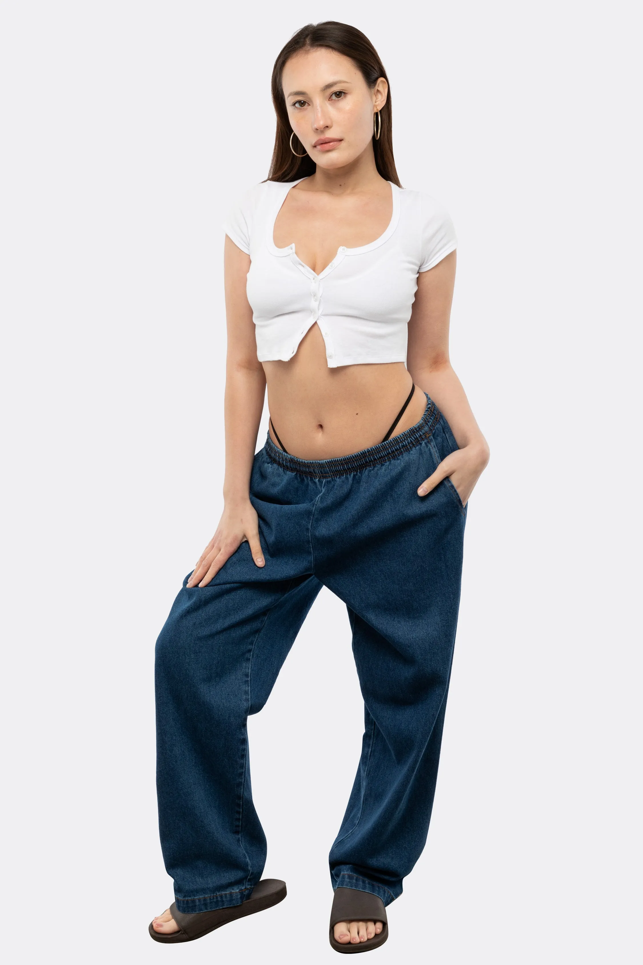 RDNW405 - Unisex 10oz. Wide Leg Denim Pants sold by los angeles apparel