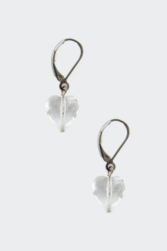 JWL12MH - 12mm Lucite Heart Drop Earrings sold by los angeles apparel
