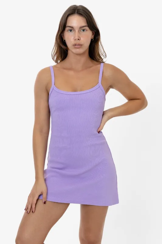 RHR318GD - Heavy Rib Spaghetti Mini Dress sold by los angeles apparel