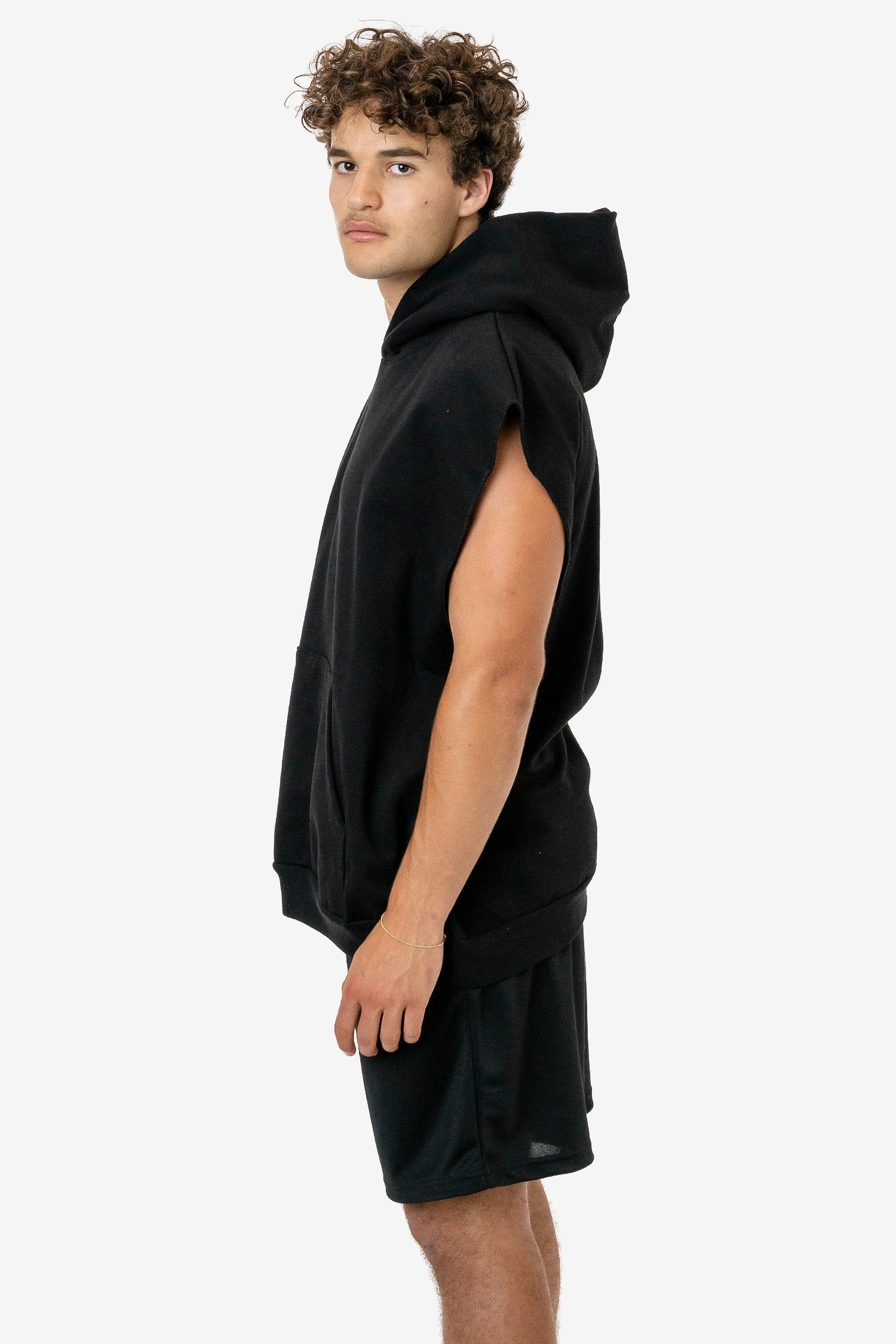 HF-08 - 14 oz. Heavy Fleece Sleeveless Hooded Pullover sold by los angeles apparel product image thumbnail 4