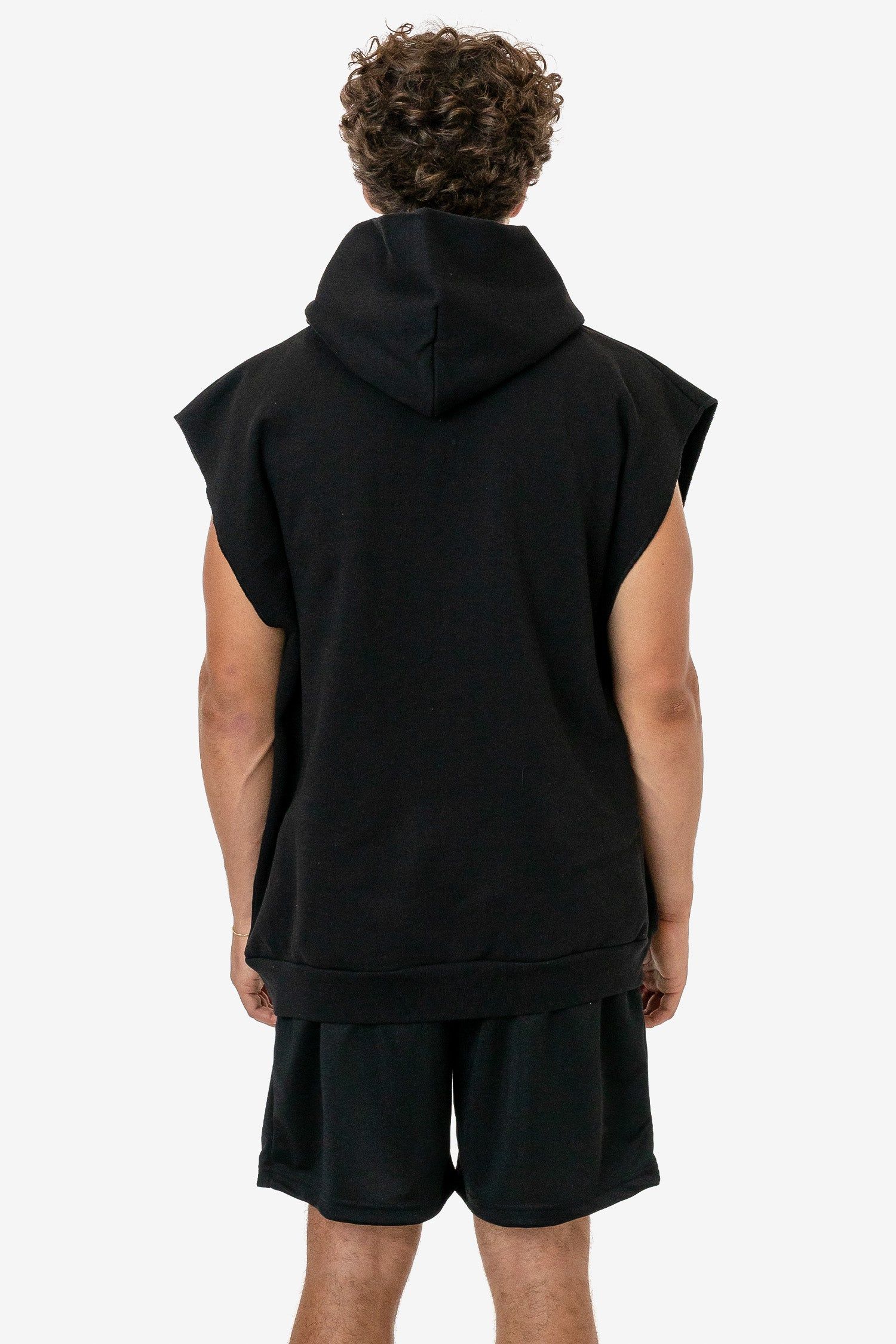 HF-08 - 14 oz. Heavy Fleece Sleeveless Hooded Pullover sold by los angeles apparel product image thumbnail 5