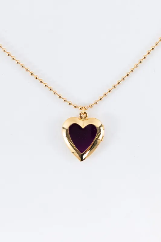 JWLEHL - Enameled Heart Locket sold by los angeles apparel