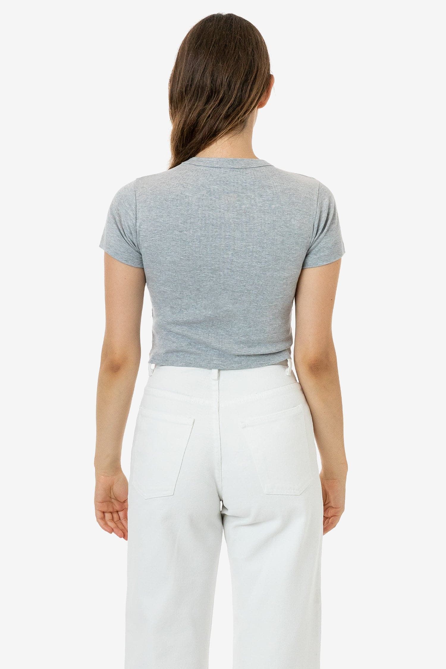 4325 - Baby Rib Short Sleeve Crop Tee sold by los angeles apparel product image thumbnail 5