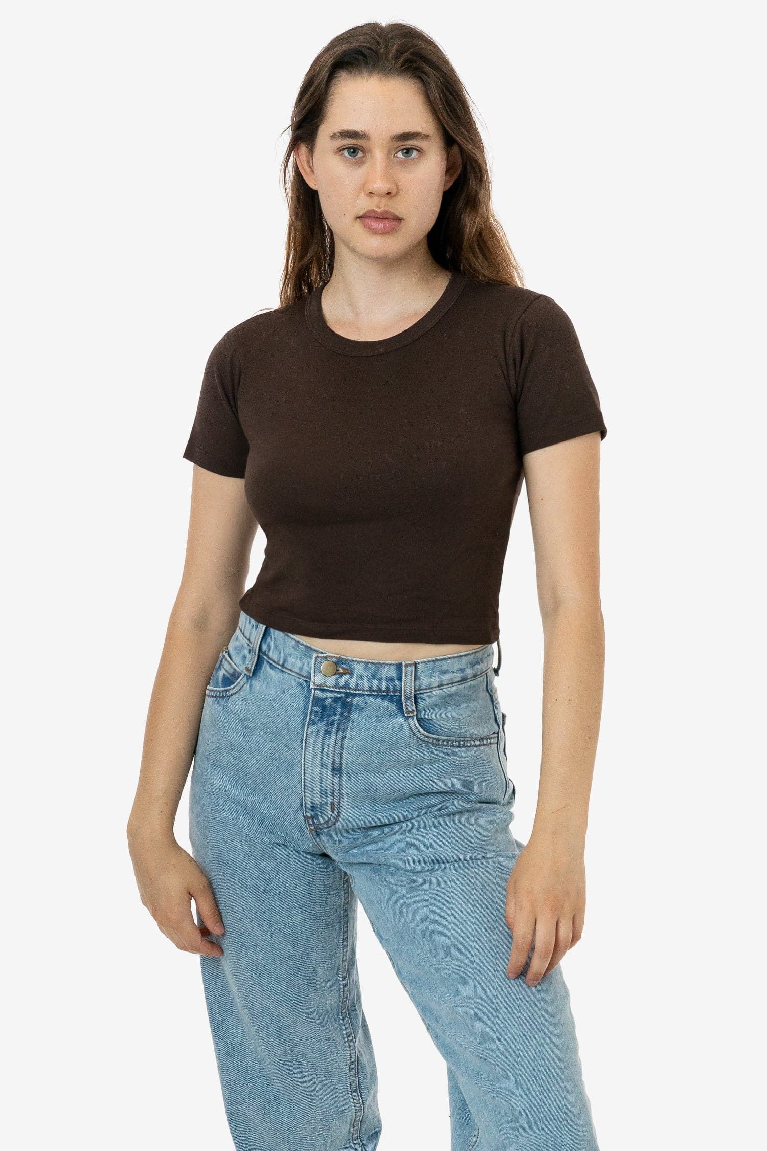 4325 - Baby Rib Short Sleeve Crop Tee sold by los angeles apparel