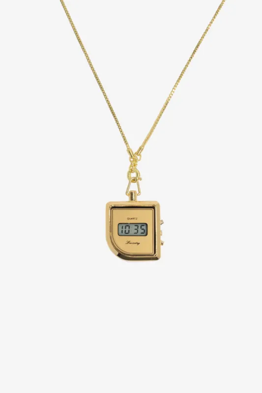 NCKWCH2 - Necklace Curved Watch made by los angeles apparel