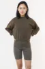 HF06 - Heavy Fleece Cropped Mock Neck Pullover (Pigment Dye) sold by los angeles apparel