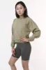 HF06 - Heavy Fleece Cropped Mock Neck Pullover (Pigment Dye) sold by los angeles apparel