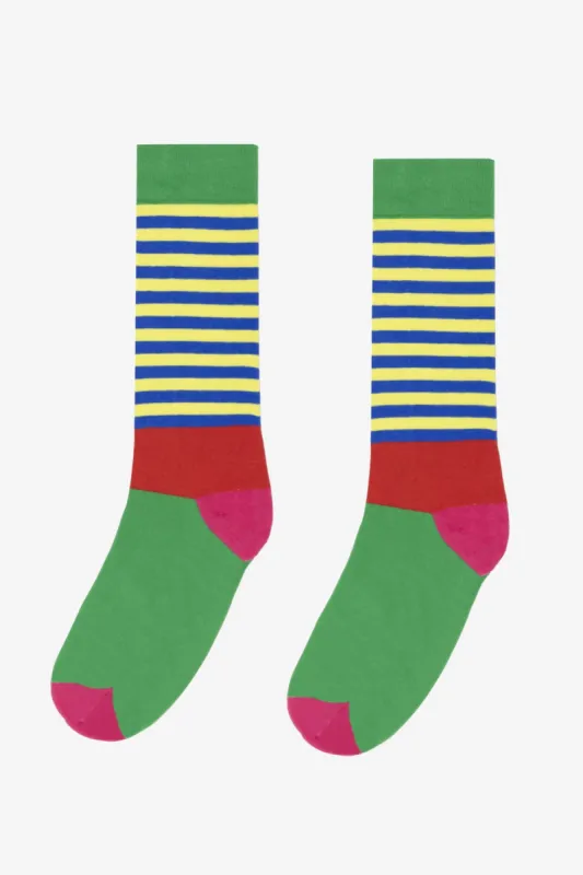 MTSTRSOCK - Multi Stripe Colorblock Sock made by los angeles apparel