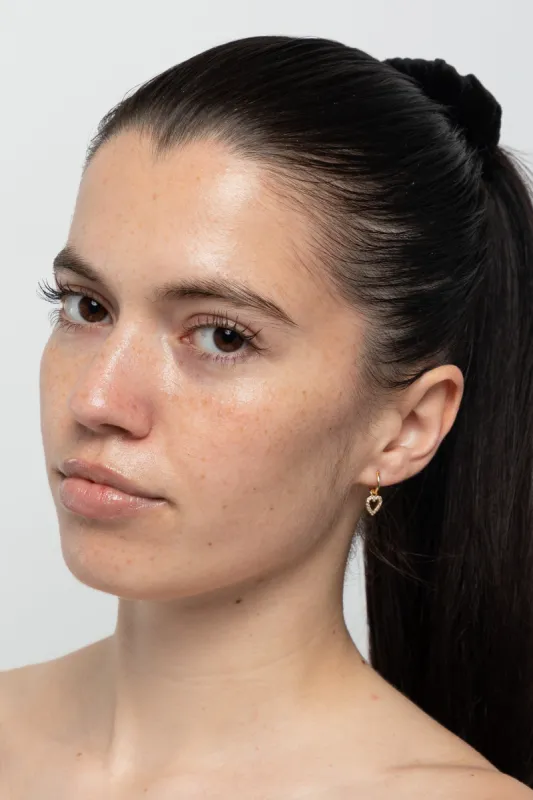 JWL473 - Open Heart Pincatch Earrings sold by los angeles apparel