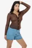 RNS745 - Micro Mesh Long Sleeve Button Up sold by los angeles apparel