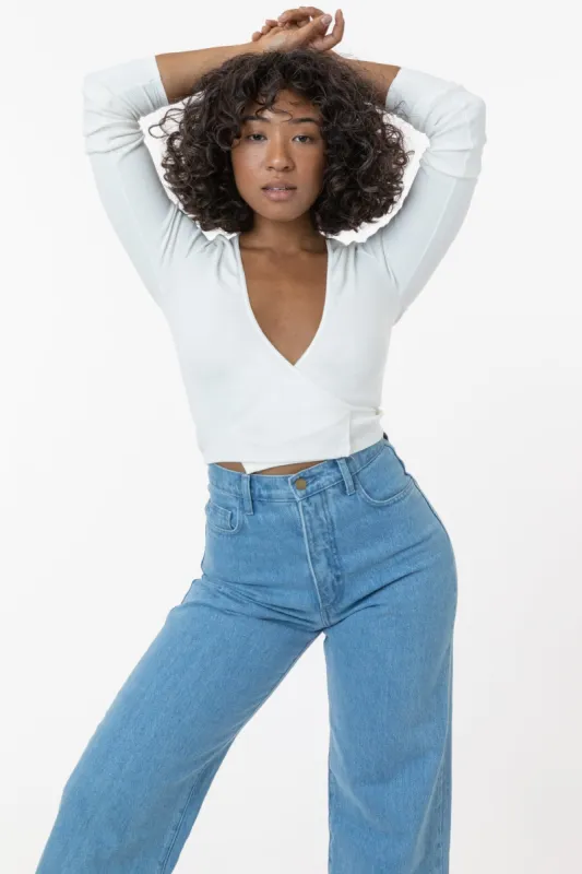 3373GD - Heavy 2x1 Rib Wrap Top sold by los angeles apparel