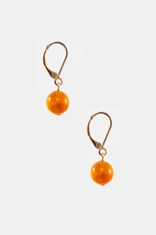 JWL10MM - 10mm Round Lucite Drop Earrings made by los angeles apparel
