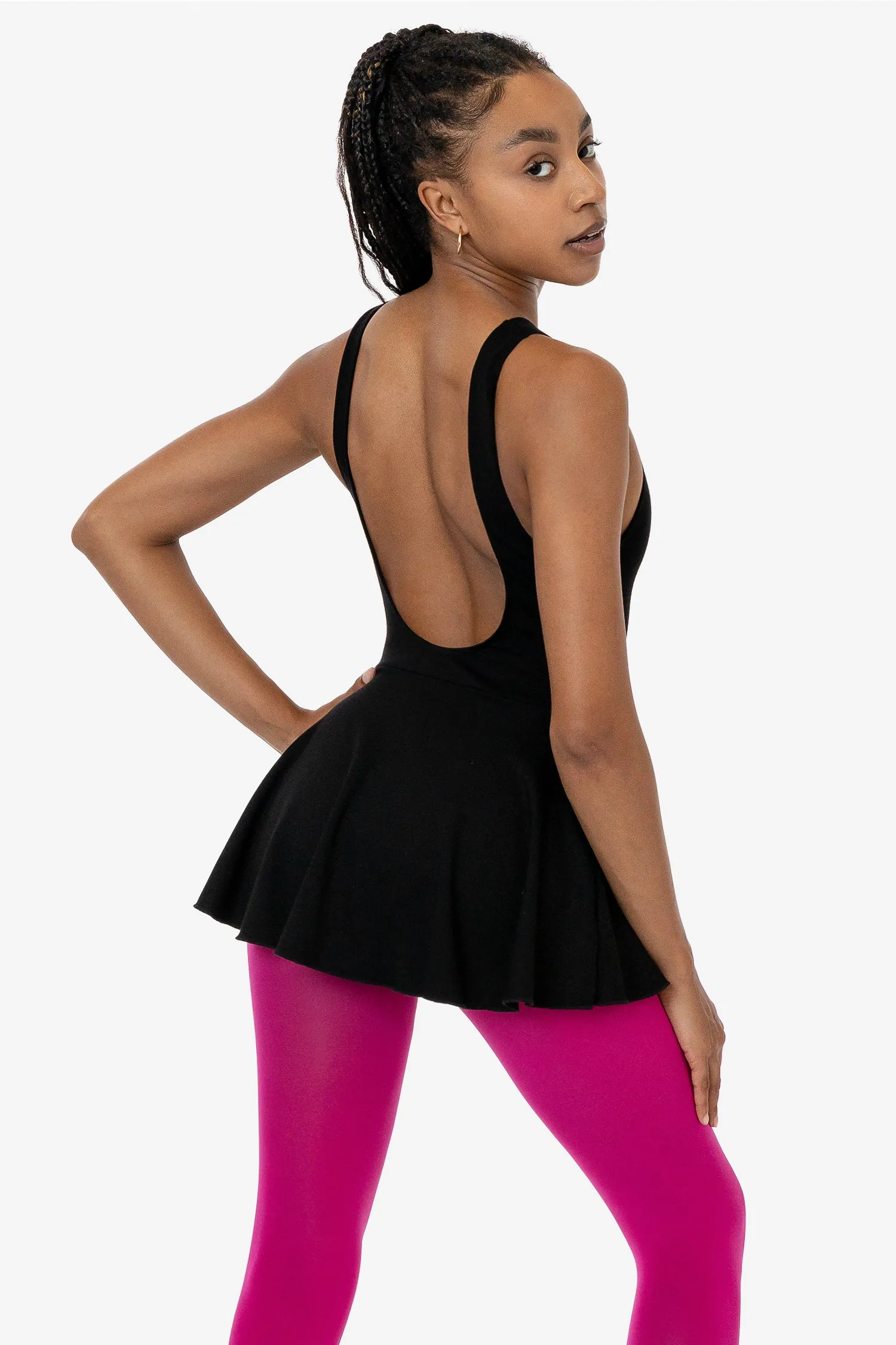 PON413 - Ponte Boatneck Ballerina Skirted Leotard sold by los angeles apparel product image thumbnail 5