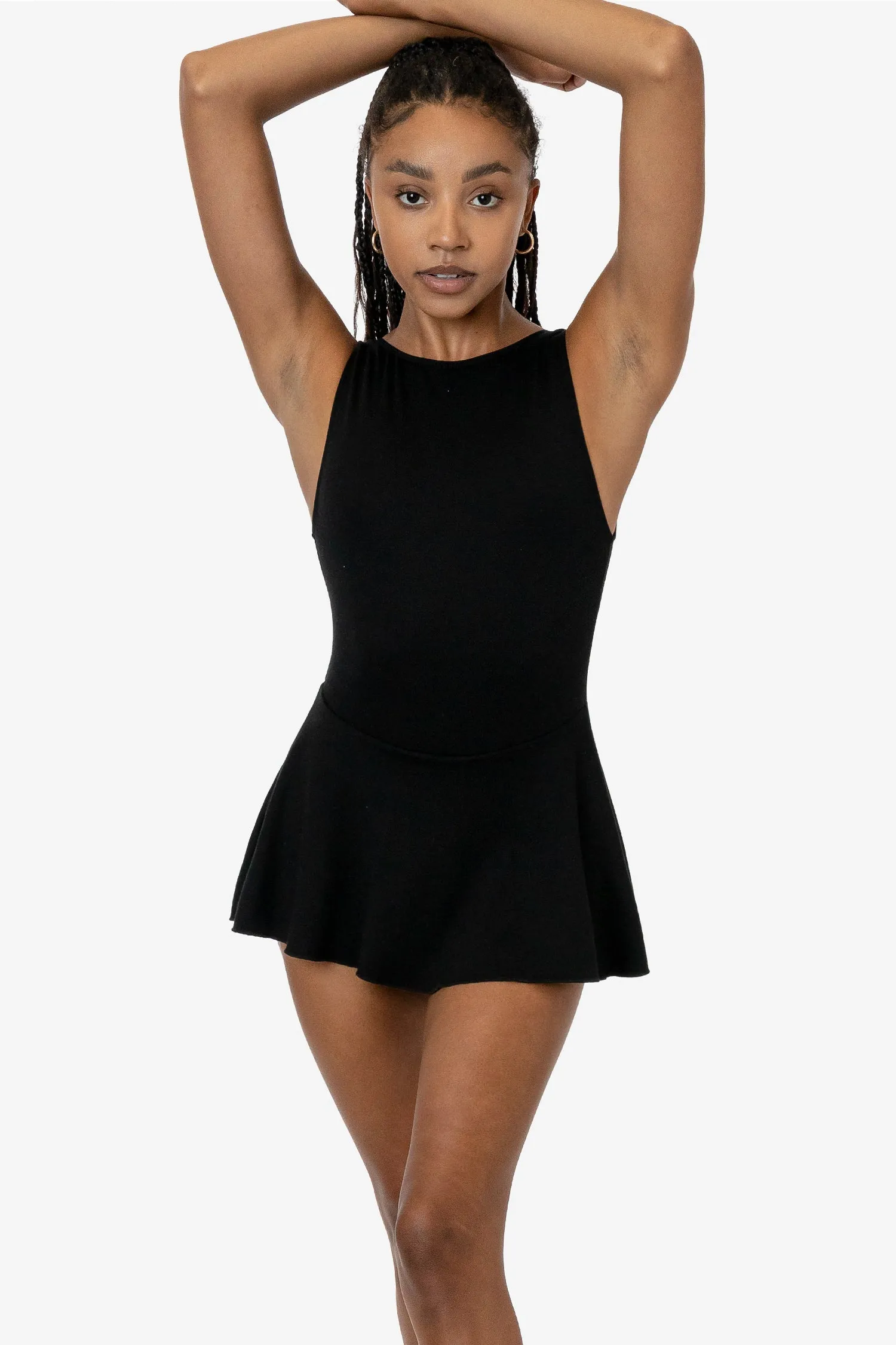 PON413 - Ponte Boatneck Ballerina Skirted Leotard sold by los angeles apparel product image thumbnail 3