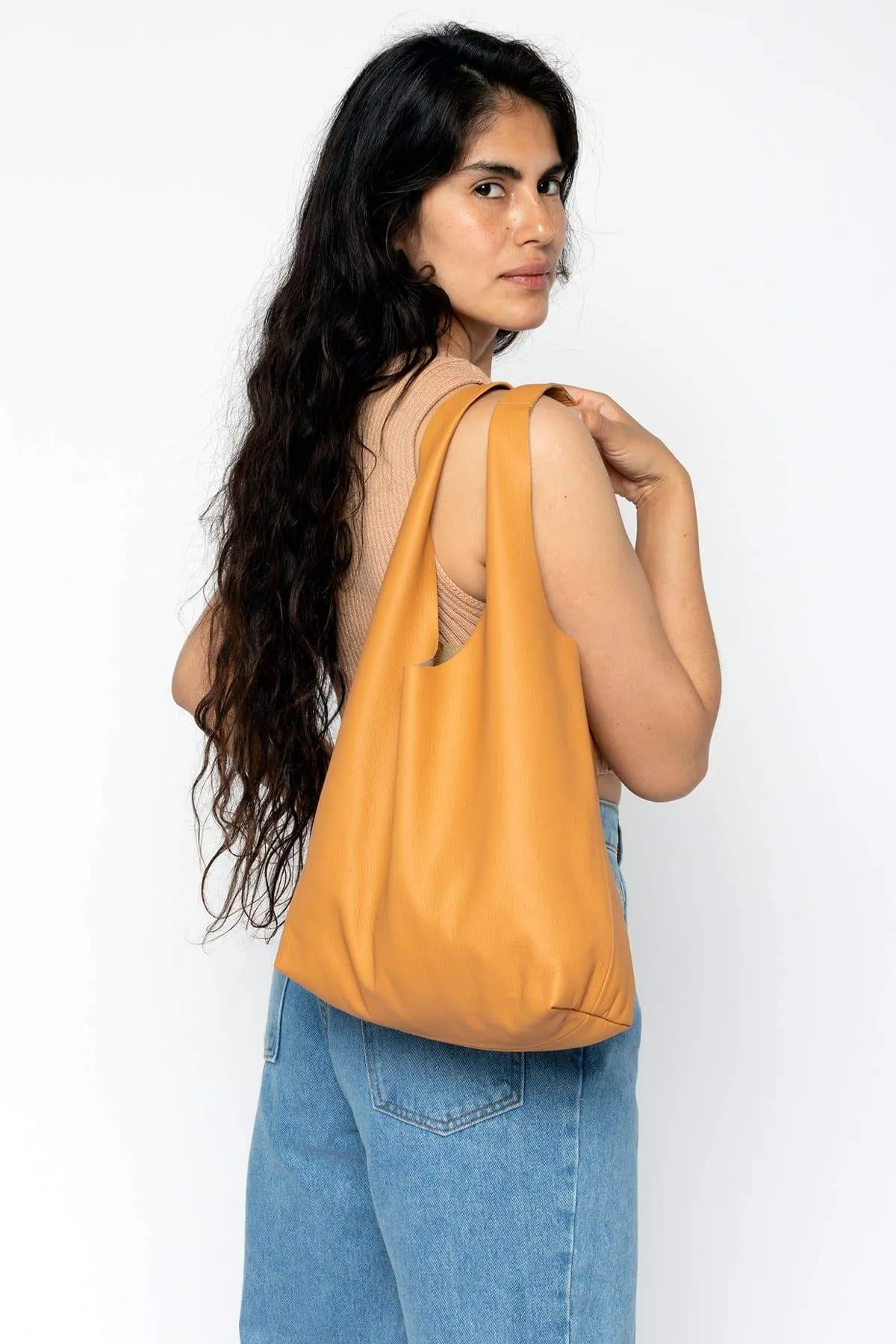 RLH3406 - Monochromatic Leather Shopping Bag sold by los angeles apparel product image thumbnail 4