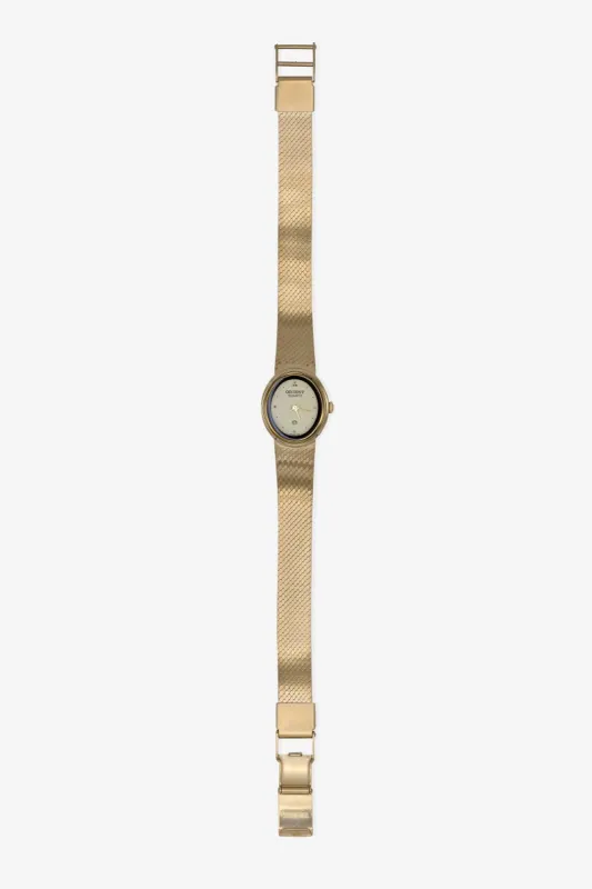 WCHAVER - Women's Orient Gold Oval Watch sold by los angeles apparel