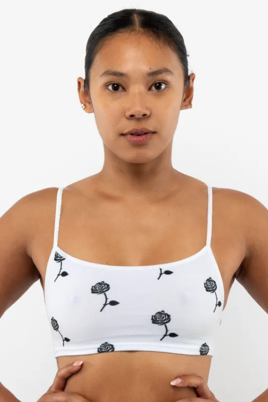 8370P - Printed Spaghetti Crop Top sold by los angeles apparel