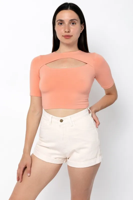 83071GD - Cut Out Crop Top sold by los angeles apparel