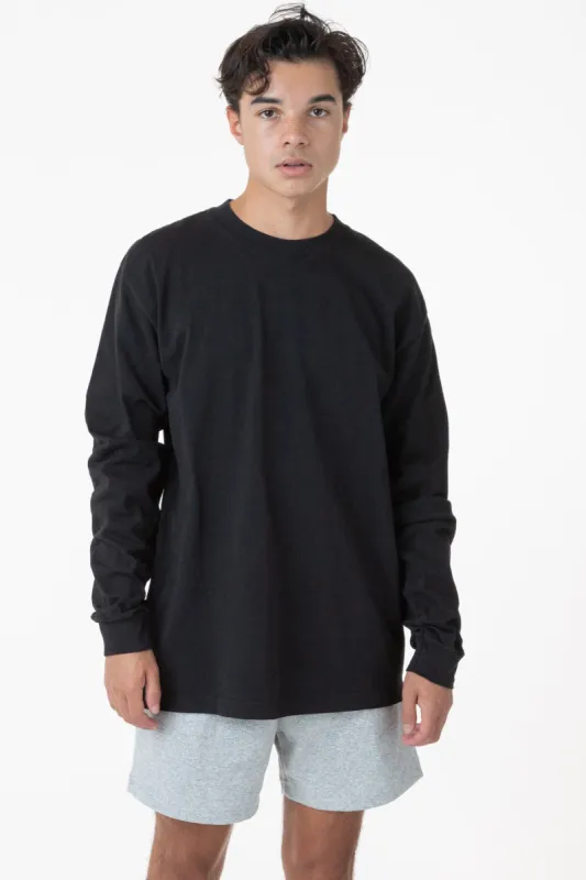 The 1807 - 6.5oz Garment Dye Crew Neck Long Sleeve T-Shirt (Imperfect) sold by los angeles apparel