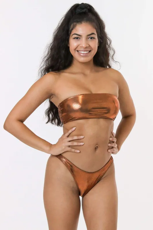 RMH3009 - Shiny Matrix High Cut Bikini Bottom sold by los angeles apparel