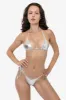 RLA3033 - Lamé Micro Triangle String Bikini Top sold by los angeles apparel