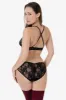 FNS08 - Floral Lace Ruched Back Bikini Panty sold by los angeles apparel