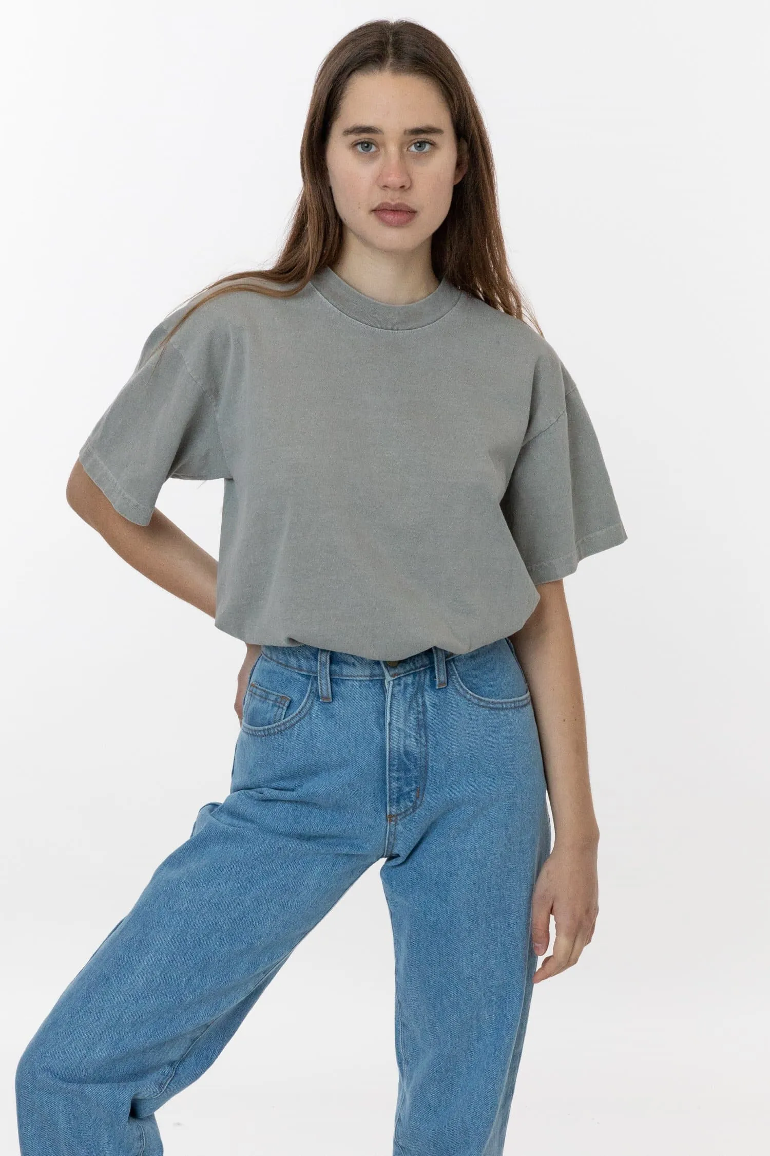 The 1801 - 6.5oz Garment Dye Crew Neck T-Shirt (Pigment Dye) sold by los angeles apparel product image thumbnail 5