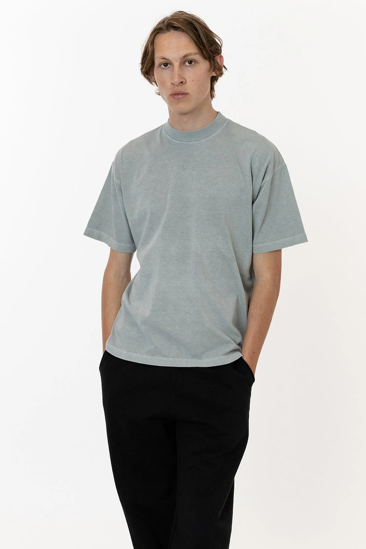 The 1801 - 6.5oz Garment Dye Crew Neck T-Shirt (Pigment Dye) sold by los angeles apparel product image thumbnail 4