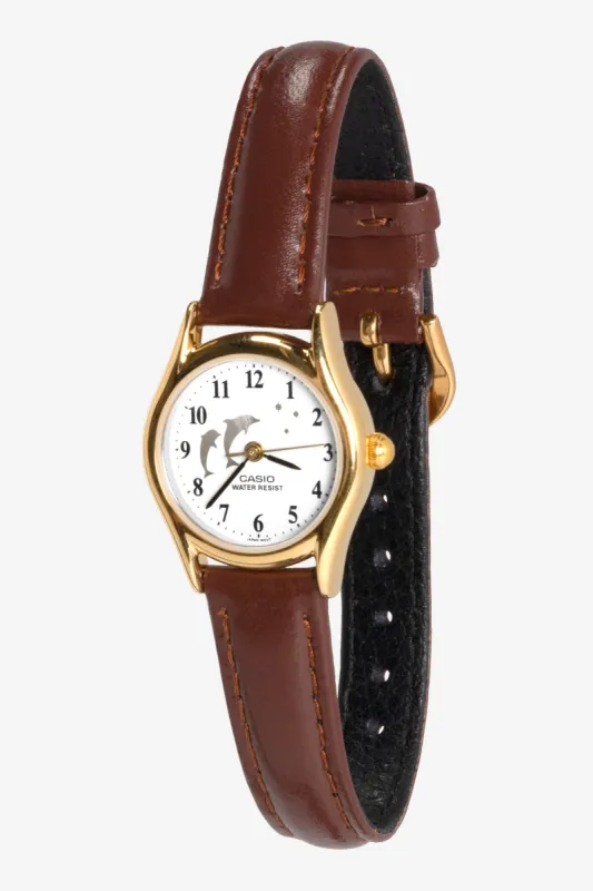 WCHADOB9 - Casio Women's Dolphin Leather Watch made by los angeles apparel