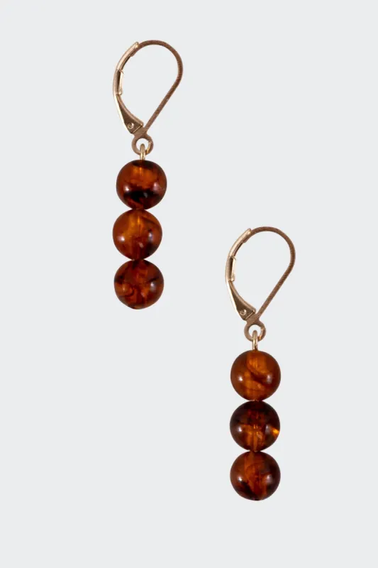 JWL8DE - 8MM Triple Beaded Drop Earrings sold by los angeles apparel