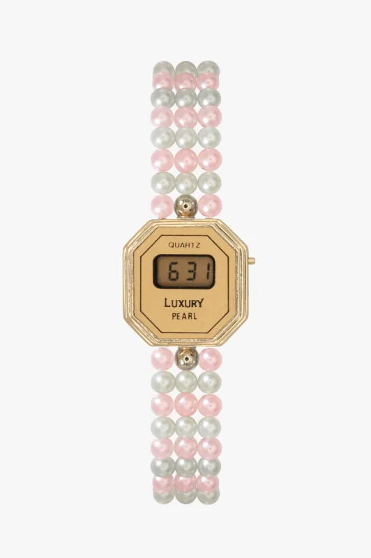WCHRLUXB - Ladies 1980s Pearl Watch sold by los angeles apparel
