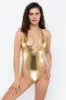 RLA113 - Lamé Tokiko Lace Up One Piece sold by los angeles apparel