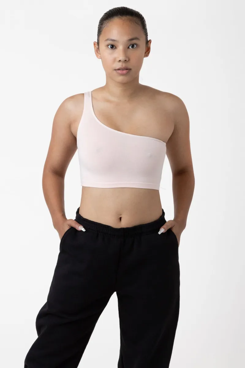8389GD - Garment Dye One Shoulder Crop Top sold by los angeles apparel