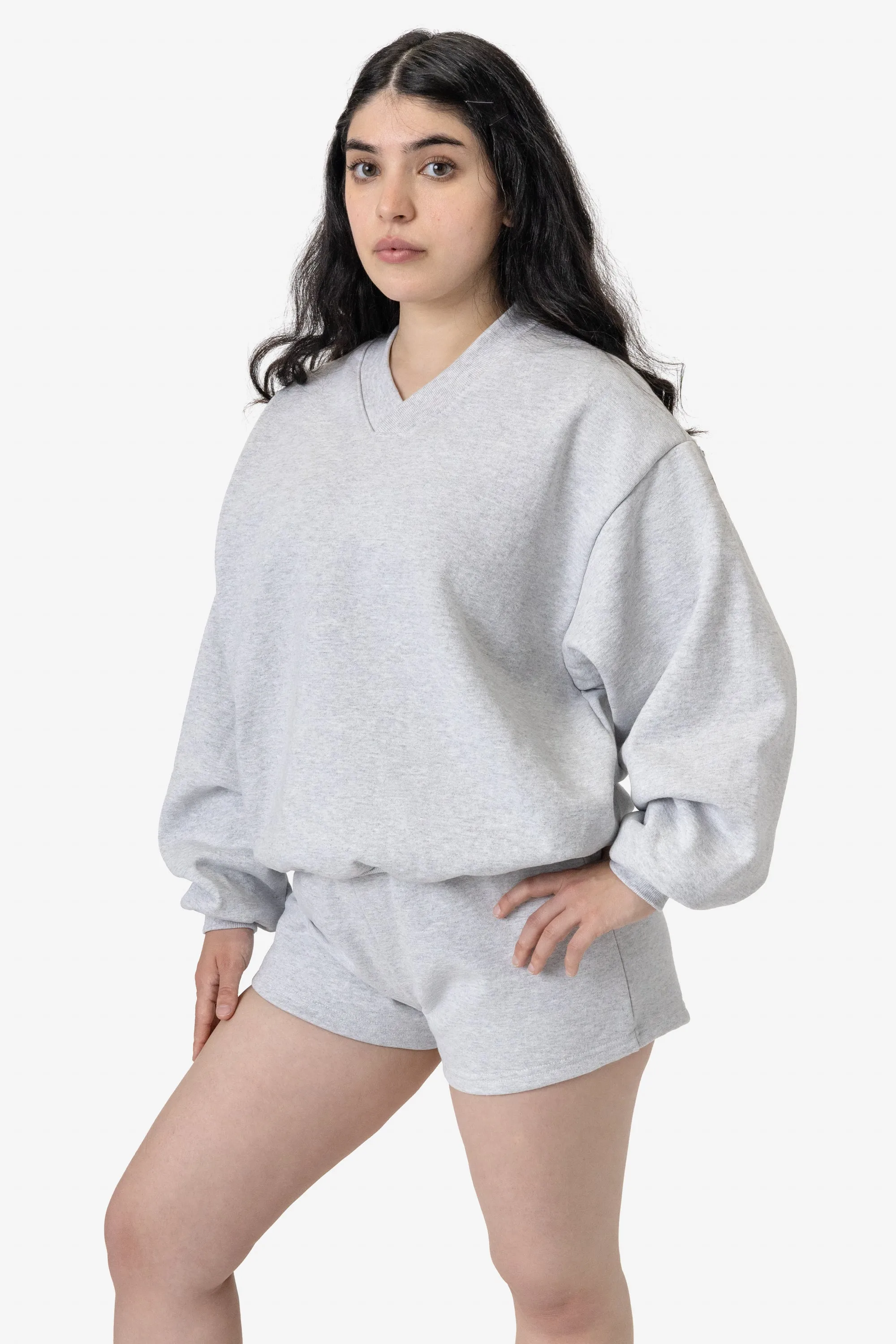 HF-56WIDE - Heavy Fleece V-Neck Wide Fit Sweatshirt sold by los angeles apparel product image thumbnail 2