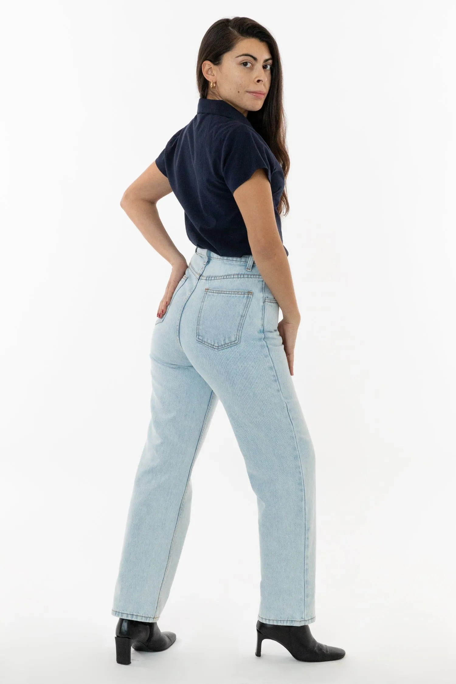 RDNW08 - Straight Leg High Waisted Jean sold by los angeles apparel product image thumbnail 2