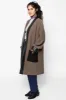 RWL100 - Wool Coat with Leather Trim sold by los angeles apparel