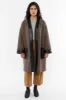 RWL100 - Wool Coat with Leather Trim sold by los angeles apparel