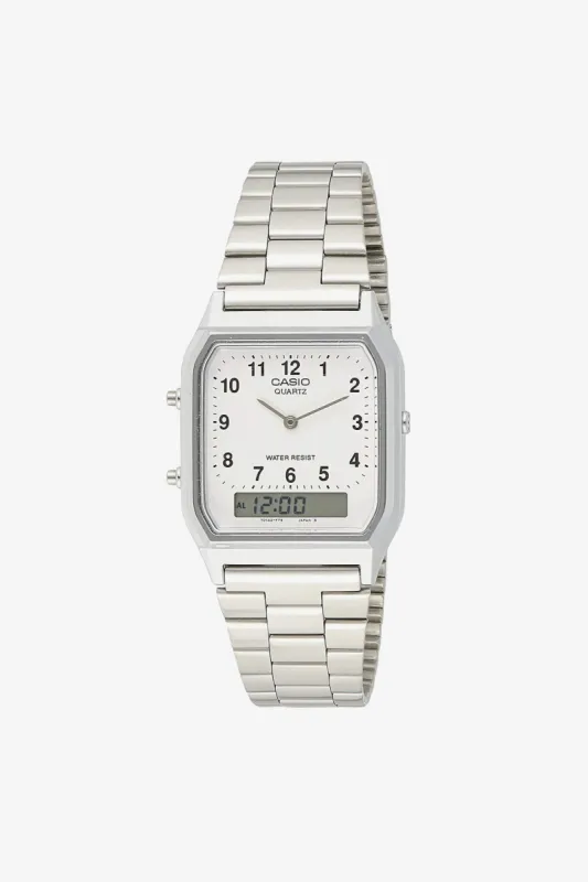 WCHD230A - Vintage Silver Casio Men's Watch sold by los angeles apparel