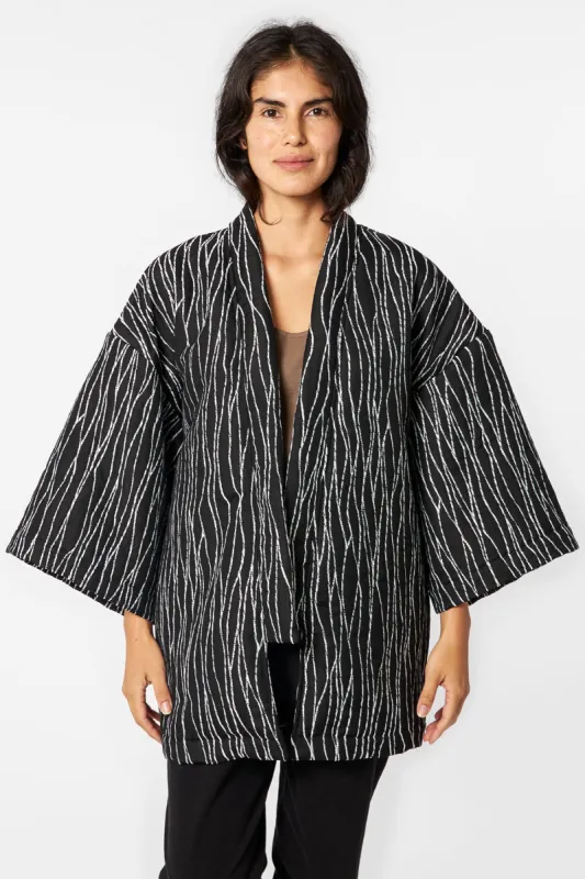 RUPH01 - Jacquard Kimono Jacket made by los angeles apparel