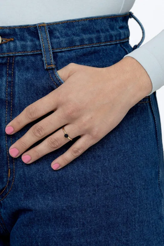 RNGBLCKU - 5mm Universal Enamel Ring sold by los angeles apparel