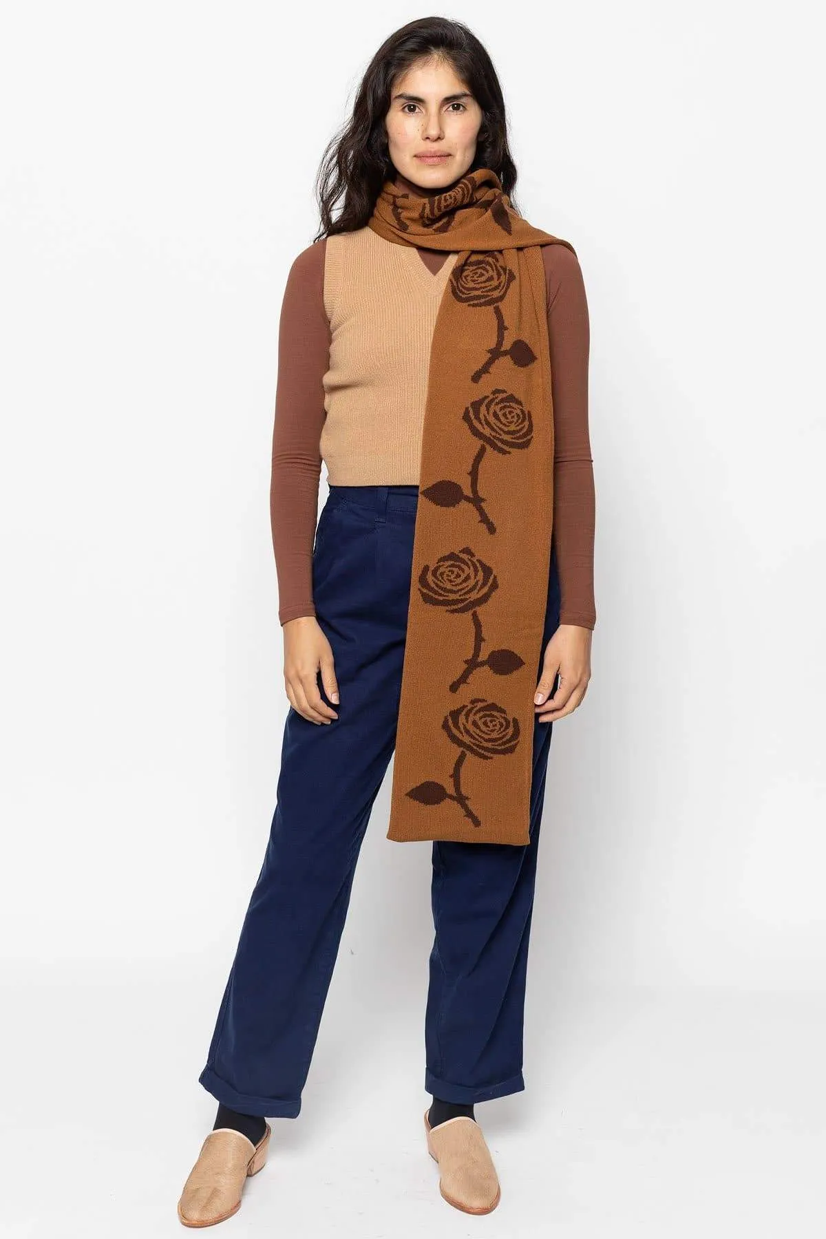 JQSCARF05 - Rose Scarf sold by los angeles apparel product image thumbnail 3