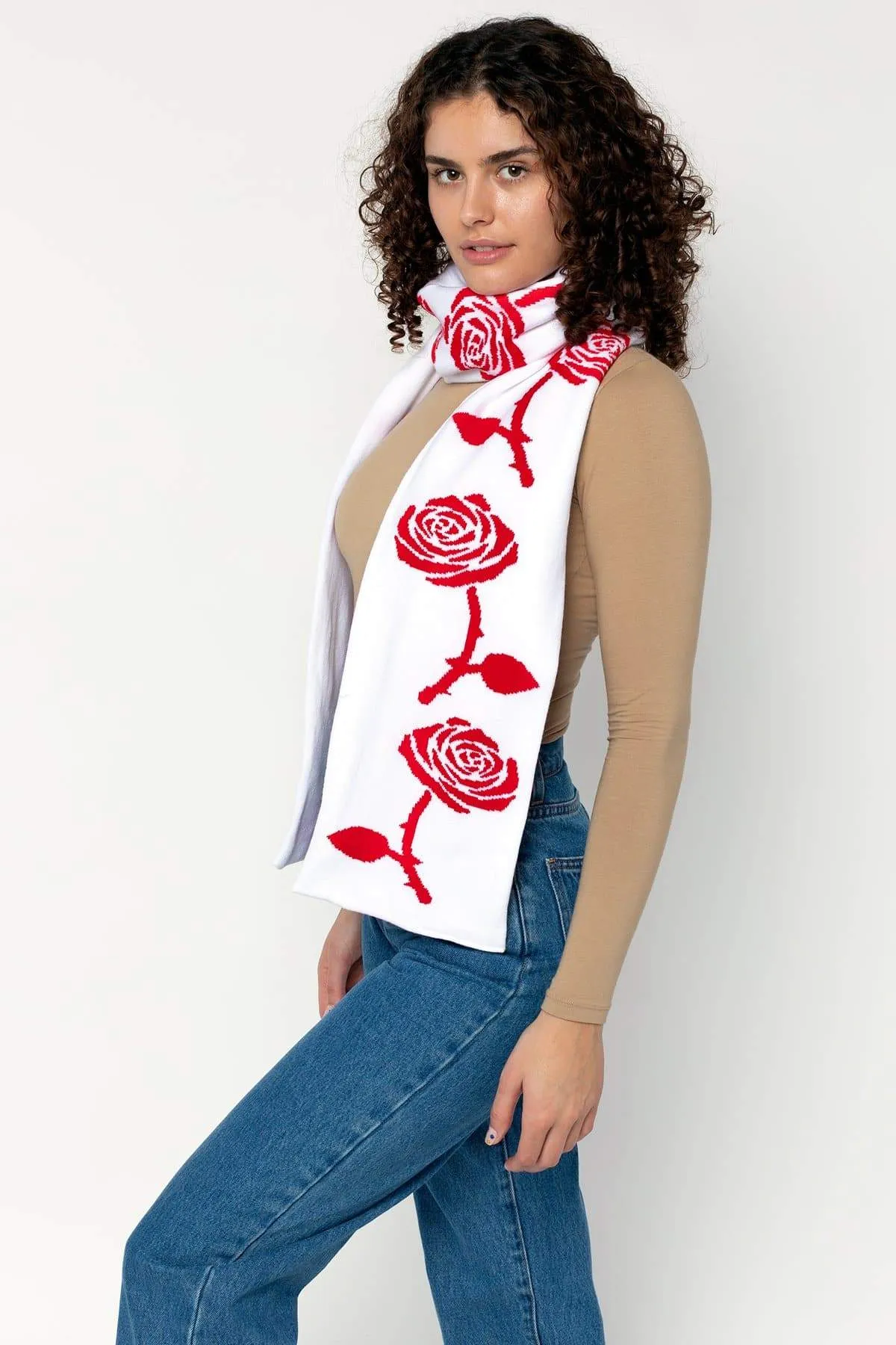 JQSCARF05 - Rose Scarf sold by los angeles apparel product image thumbnail 2
