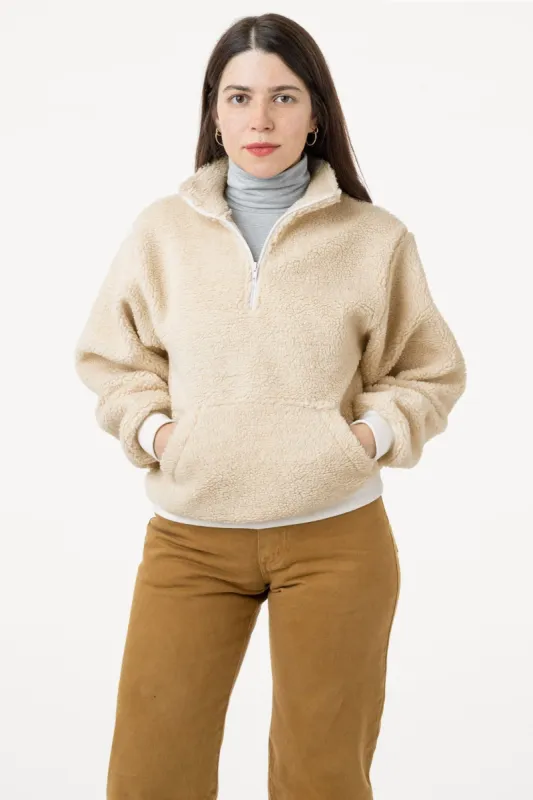 SHR408 - Half Zip Sherpa Pullover sold by los angeles apparel