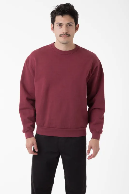 HF07GD - 14oz. Garment Dye Heavy Fleece Pullover Crewneck Sweatshirt made by los angeles apparel