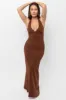 8374 - Cotton Spandex Halter Maxi Dress sold by los angeles apparel