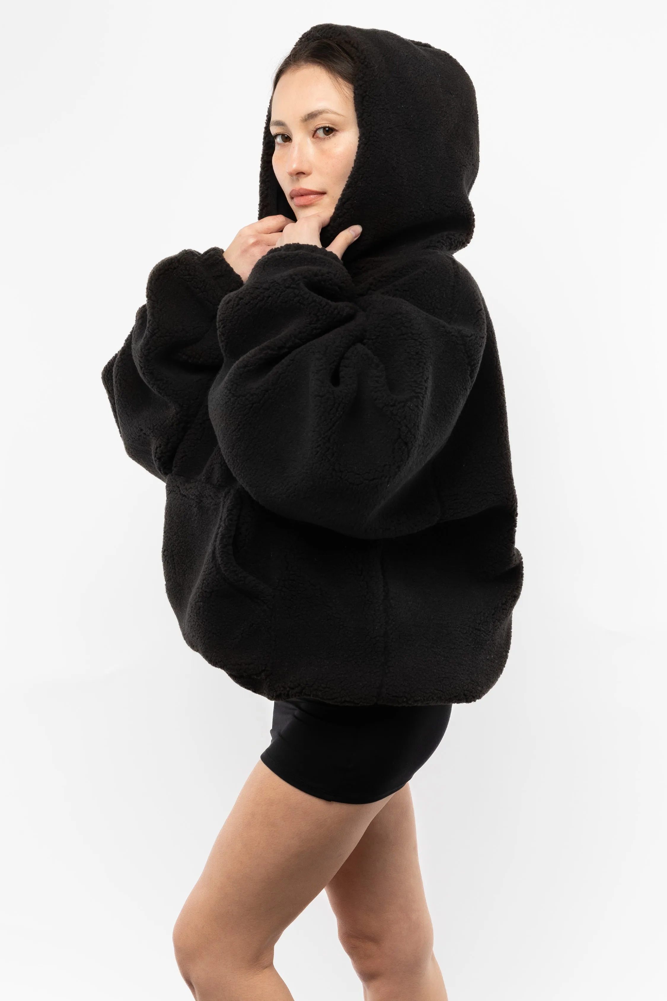 SHR4249 - Unisex Sherpa Pullover Hoody sold by los angeles apparel product image thumbnail 4