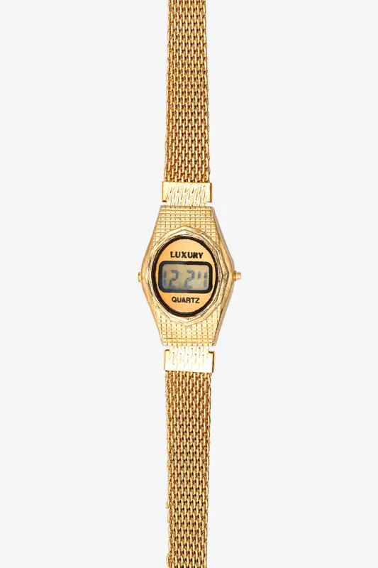 WCHRA56 - Tiny Oval Metal Mesh Luxury Watch sold by los angeles apparel