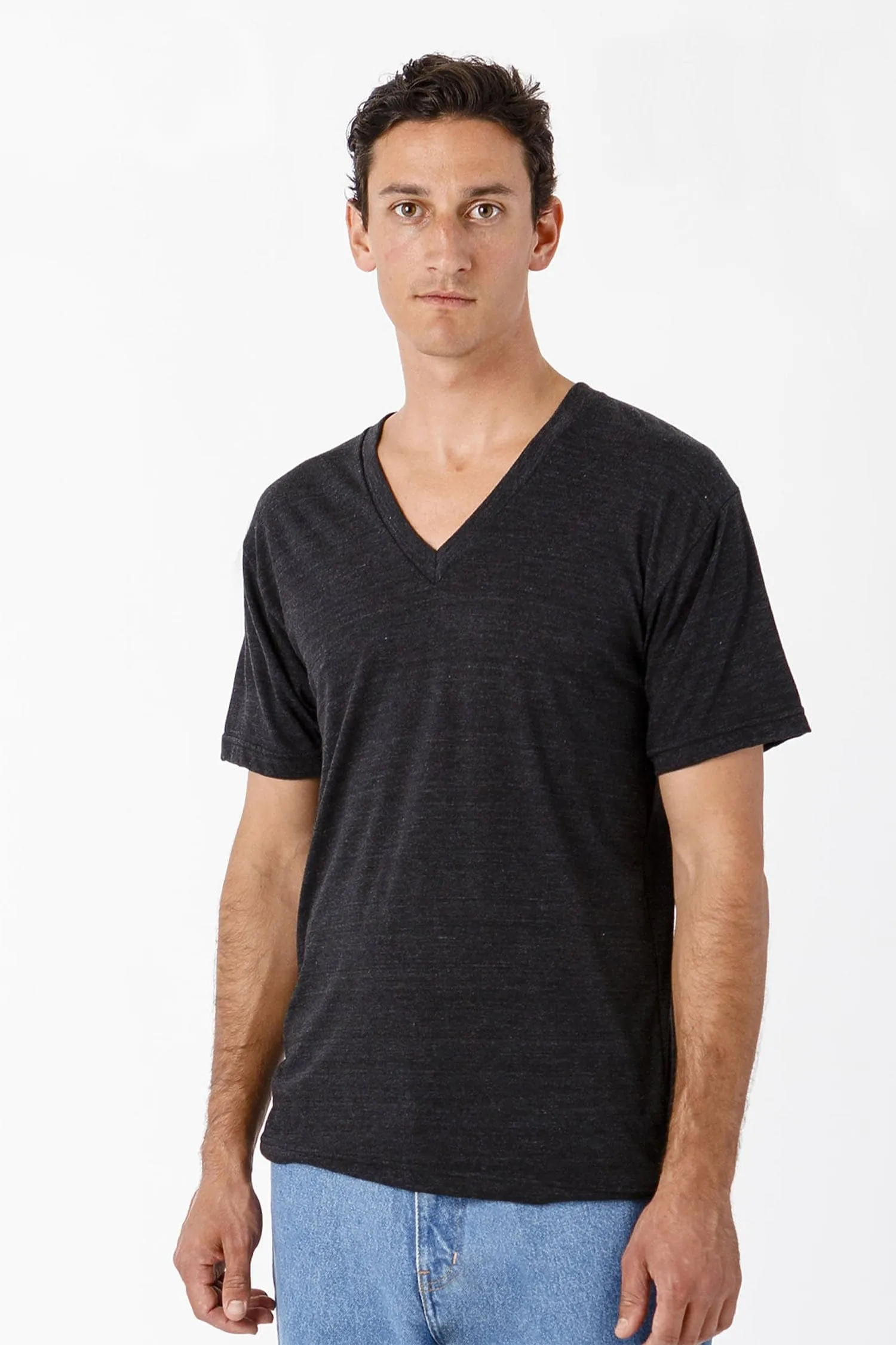 TR61 - 3.7oz Short Sleeve Tri-Blend V-Neck sold by los angeles apparel