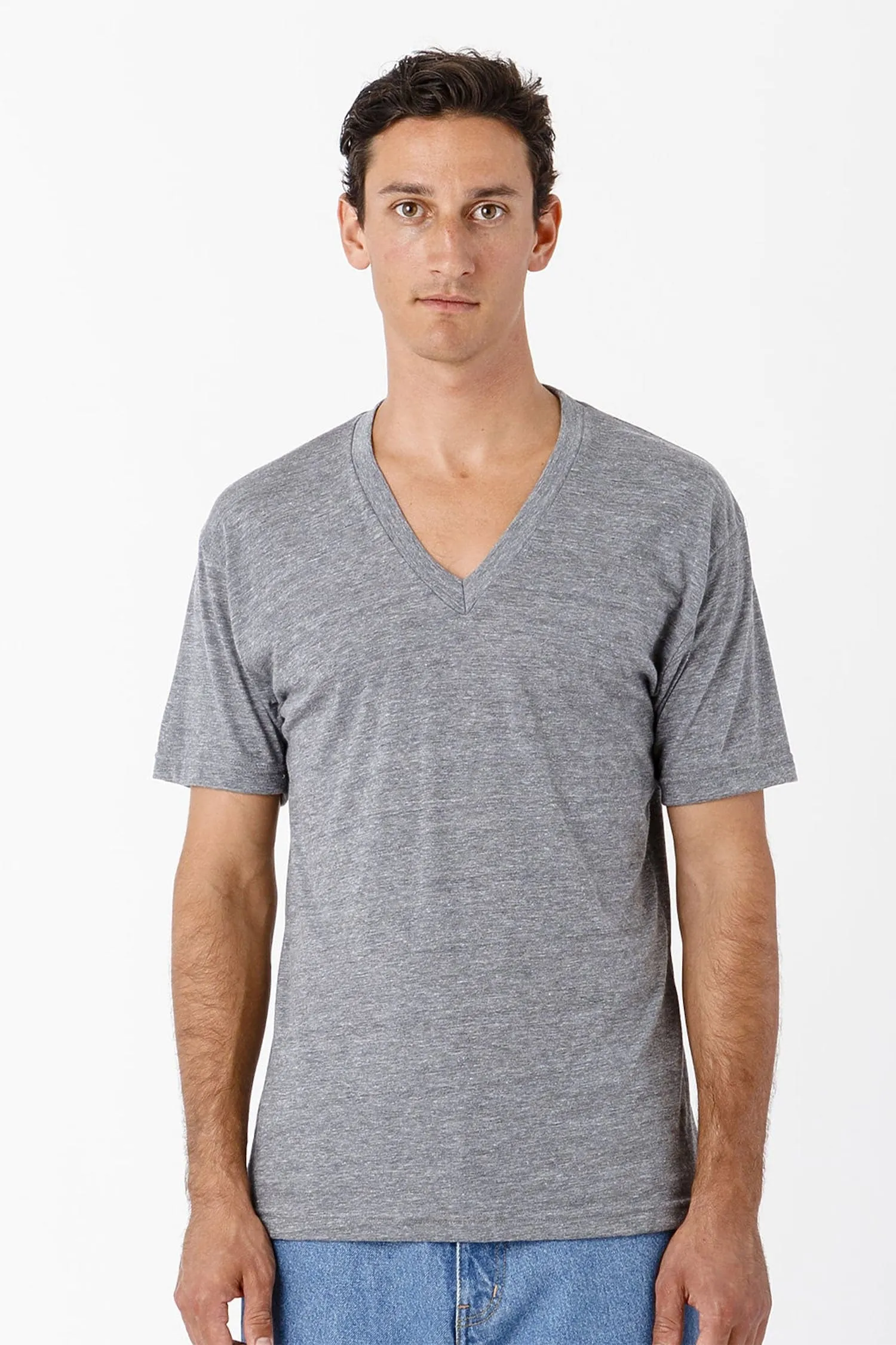 TR61 - 3.7oz Short Sleeve Tri-Blend V-Neck sold by los angeles apparel product image thumbnail 2
